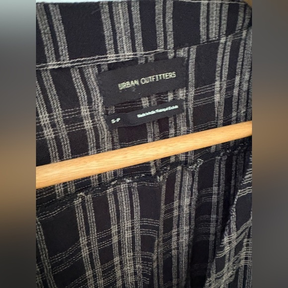 Urban Outfitters check tiered mini dress oversized long sleeve size small - Picture 4 of 12